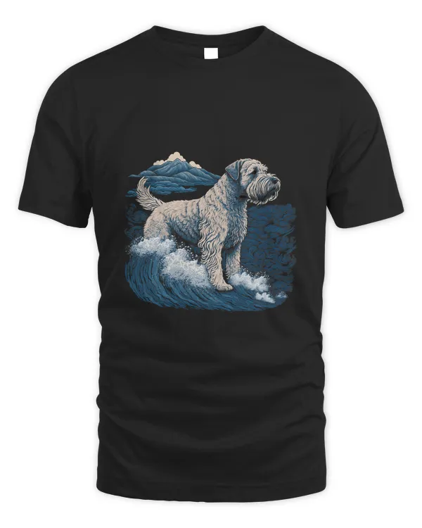 Surrealism Japanese Painting SoftCoated Wheaten Terrier dog