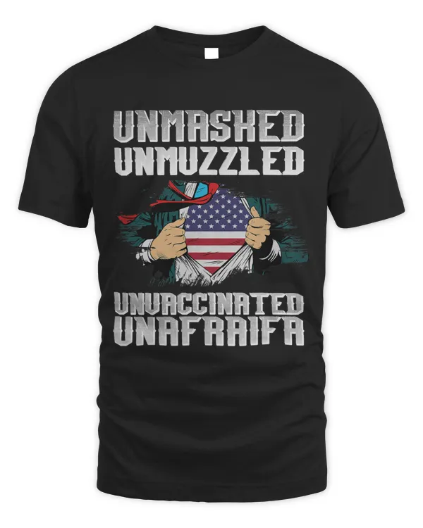 Unvaccinated 4th of July Unmasked Dad Usa flag mens