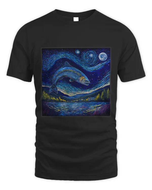 Surrealism Starry Night Atlantic Salmon 1