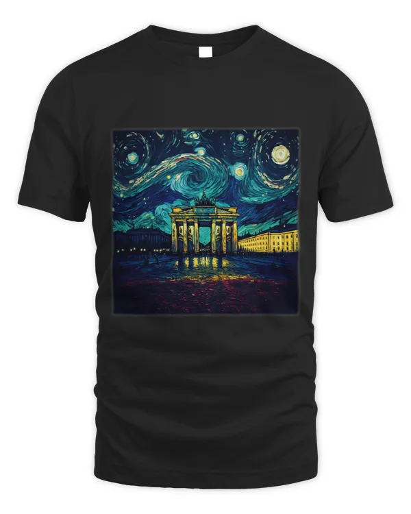 Surrealism Starry Night Brandenburg Gate 1