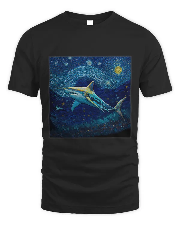 Surrealism Starry Night Caribbean Reef Shark 2