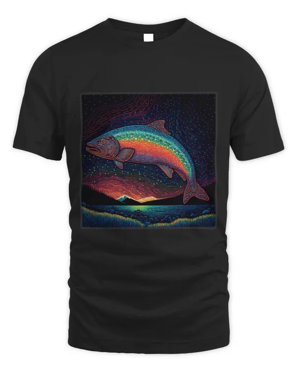 Surrealism Starry Night Coho Salmon 1