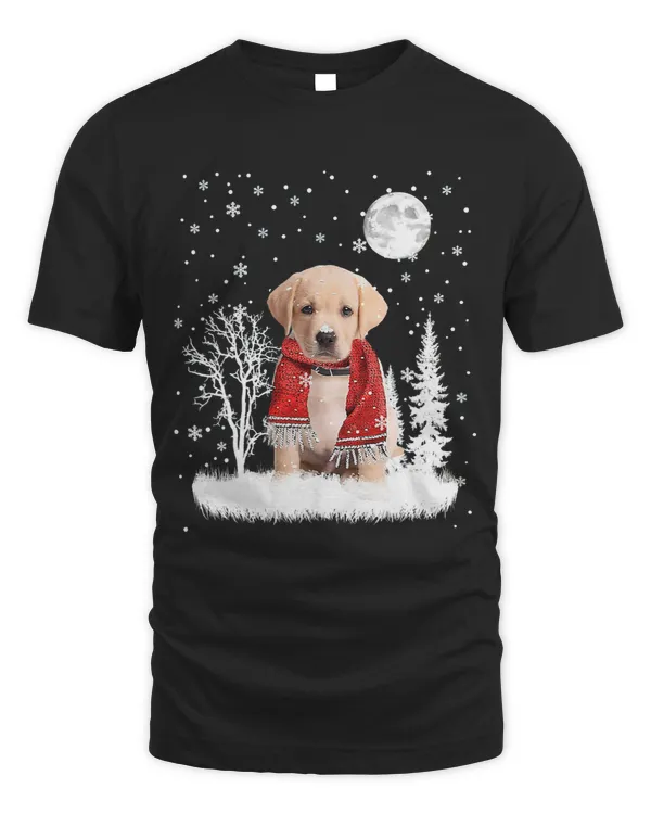 Goldador Under Moonlight Snow Christmas Pajama 303
