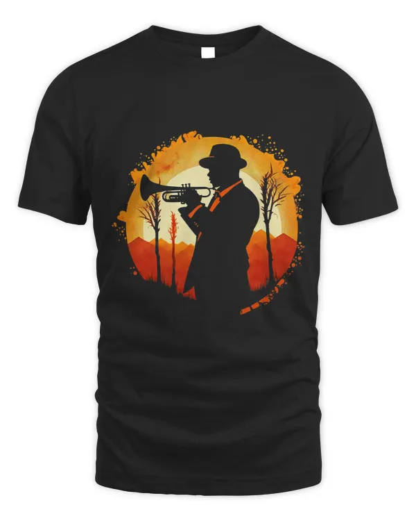 Retro Trumpet Shirt Vintage Jazz Trumpet Player Musician