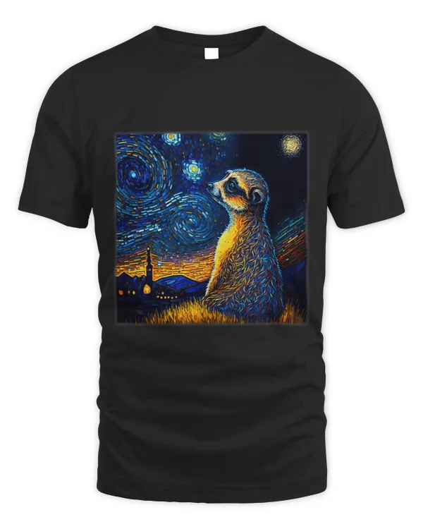 Surrealism Starry Night Meerkat
