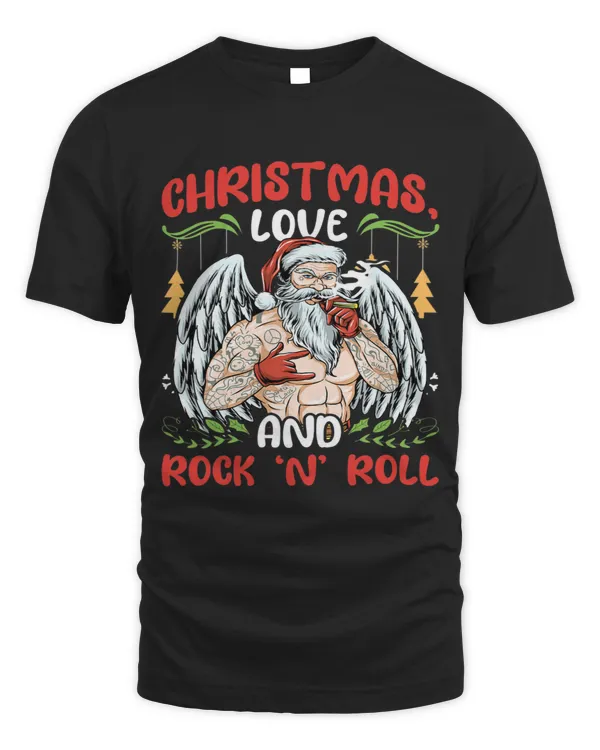 Heavy Hard Metal Santa Christmas Love and Rock n Roll
