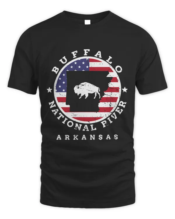 Retro US Flag Arkansas Buffalo National River Souvenir