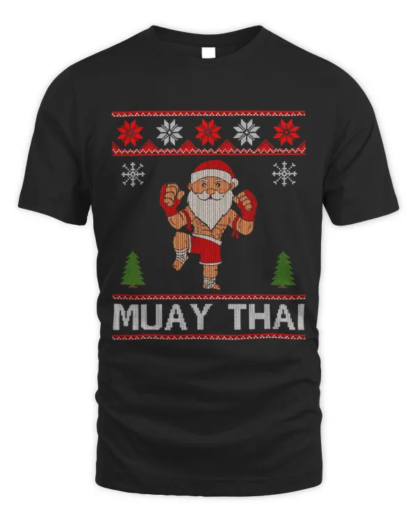 Santa Claus Muay Thai Training Christmas Ugly