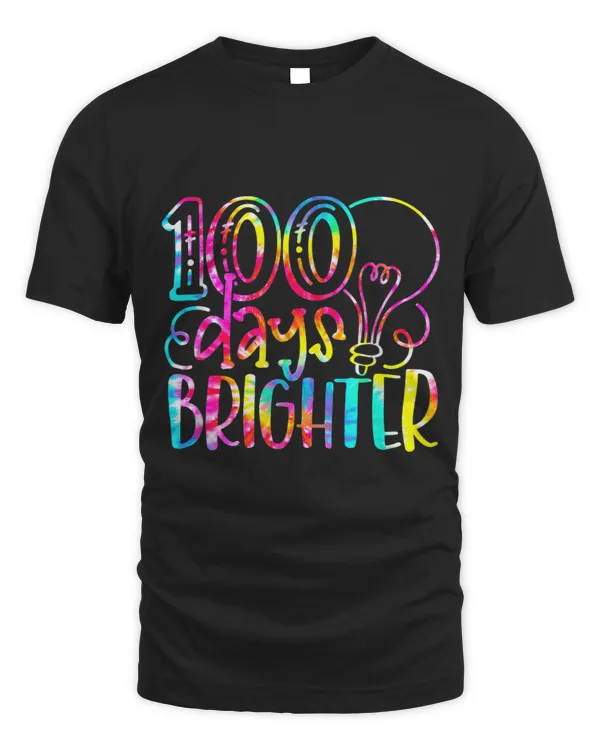 Tie Dye 100 Days Brighter Student Happy 100th Day Of School1