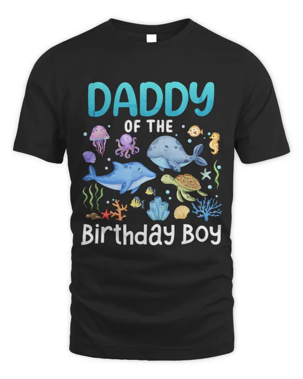 Daddy Of The Birthday Girl Sea Fish Ocean Animals Family 3