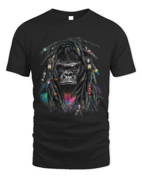 Gorilla with Reggae Dreadlocks Hair