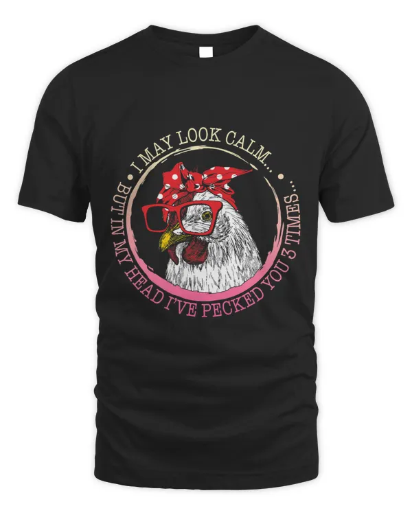 Chicken Looked Calm Floral Women Cowgirl Country Life Farmer