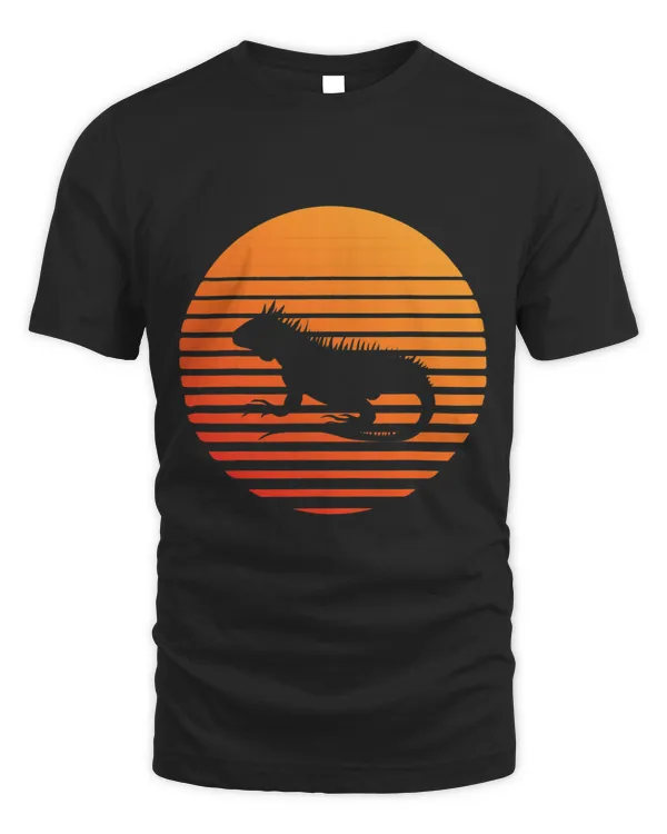 iguana Shadow silhouette in front of a Sun
