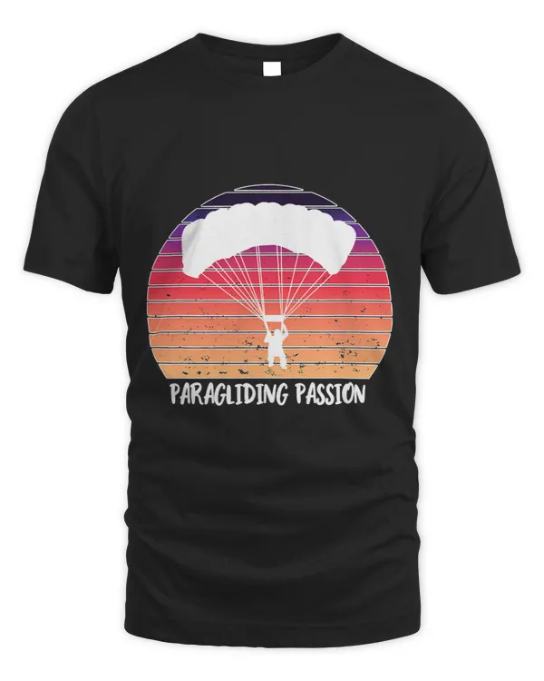 Paraglider silhouette retro sunset paragliding passion