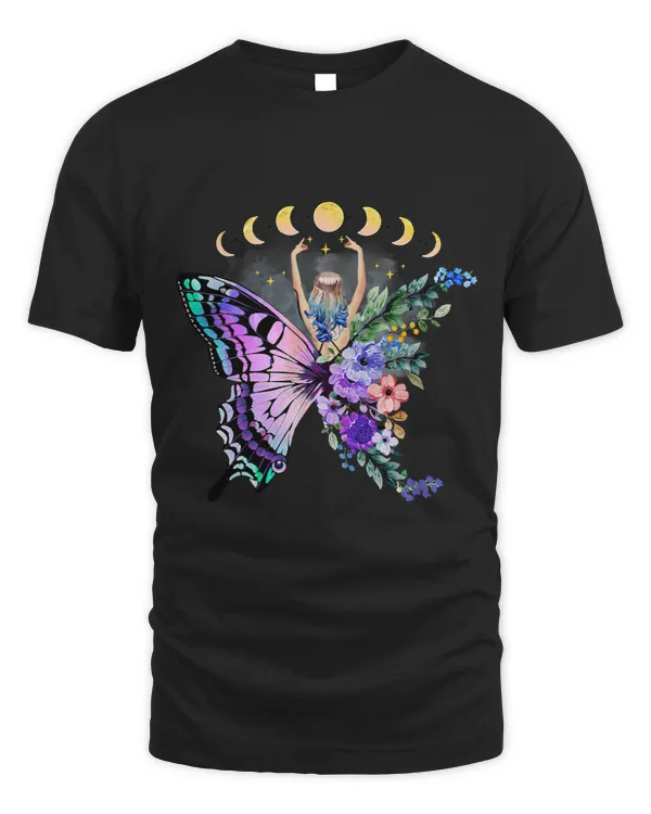 Fairy Butterfly Art Design With Moon Phases