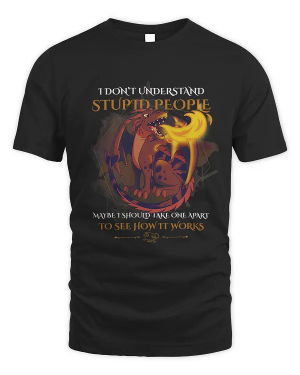 Funny I Dont Understand Stupid People Sarcastic Dragon 3