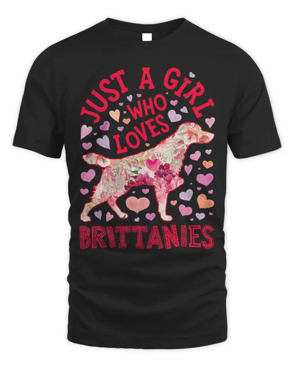 Brittany Spaniel Just A Girl Who Loves Dog Flower Floral 146