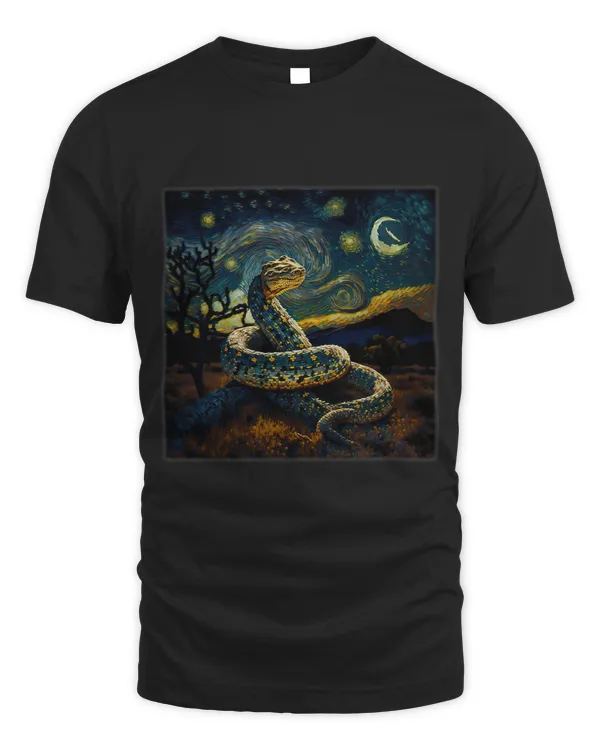 Surrealism Starry Night Prairie Rattlesnake