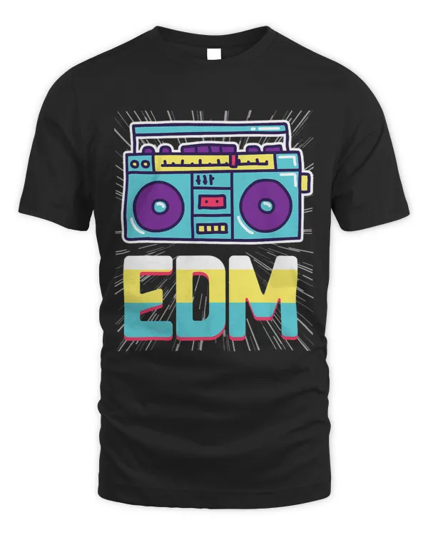 I Love EDM Drawn DJ Heart for Parties and Festivals