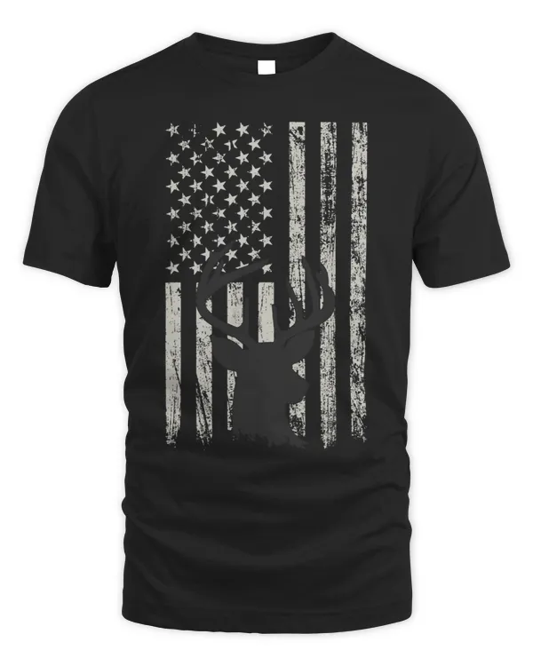 Deer Hunting Whitetail Hunter American Flag USA Patriotic