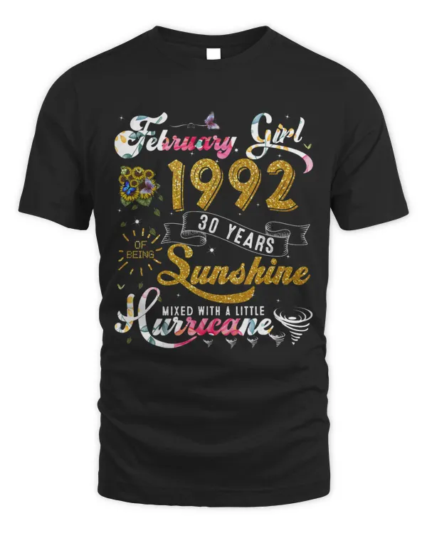 February Girl 1992 Sunflowers Butterflies 30th Birthday