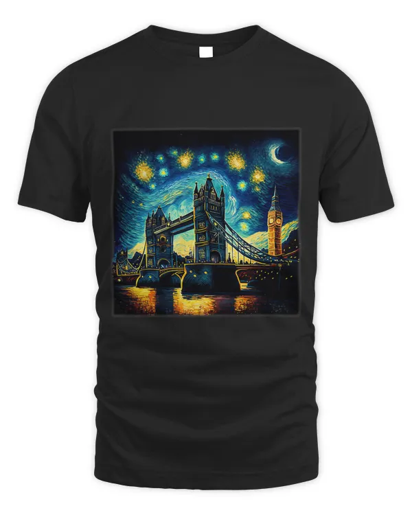 Surrealism Starry Night Tower Bridge
