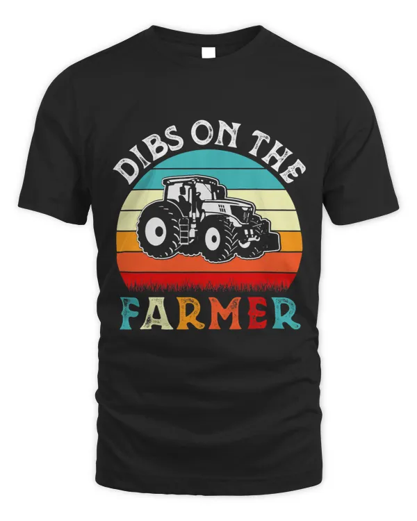 Dibs On The Farmer Tractor Cowgirl Womens Farmers Wife Funny