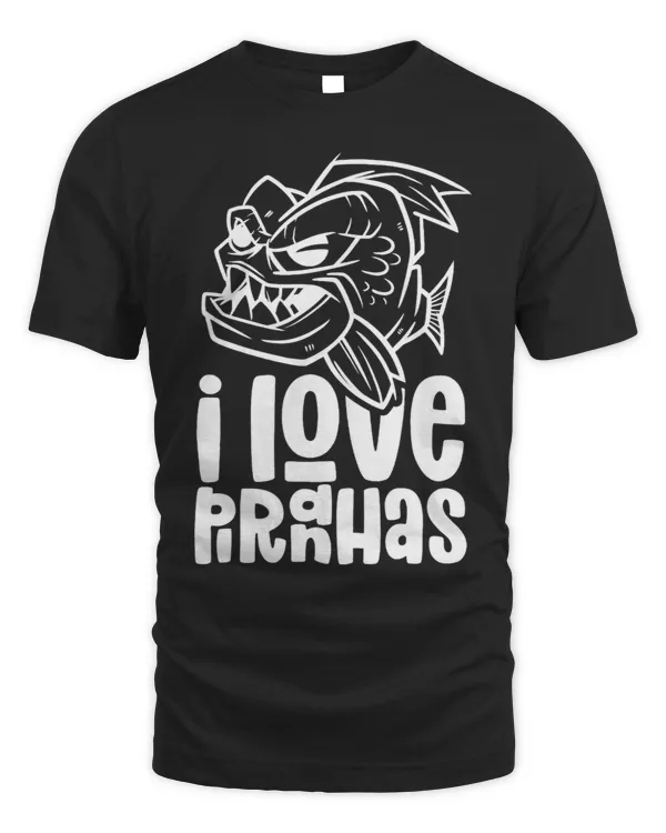 I Love Piranhas Lover Fish Piranha Retro