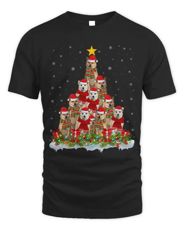 Shiba Inu Dog Lover Xmas Tree Santa Christmas Shiba Inu