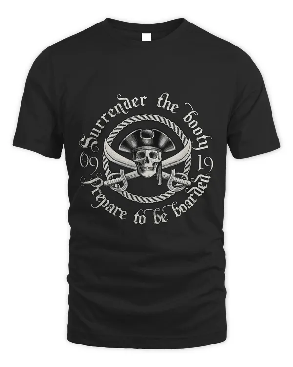 Surrender The Booty Funny Pirate Vintage