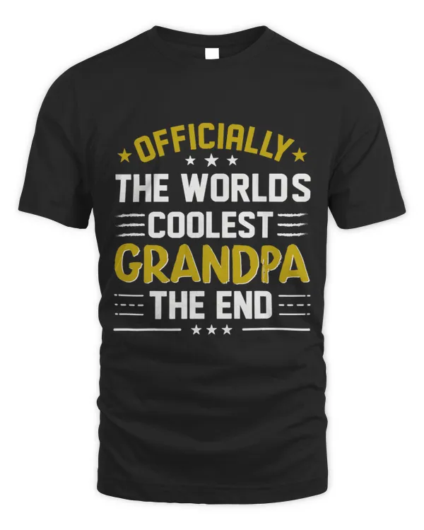 Mens Funny Fathers Day Shirt for Grandpa Coolest Tee Plus Size
