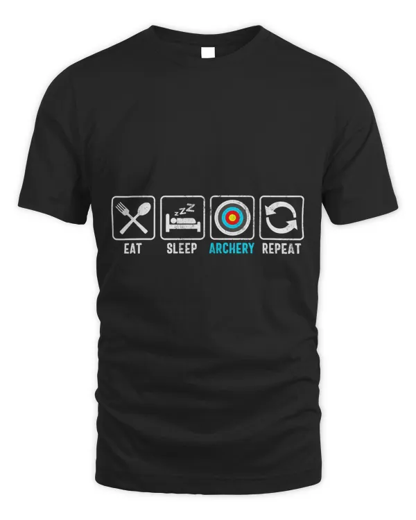 Distressed Eat Sleep Archery Repeat Bow Arrow Cool Archer