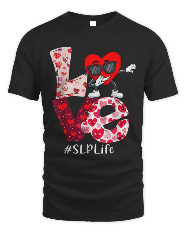 LOVE Speech Language Pathologist SLP Valentine Dabbing Heart