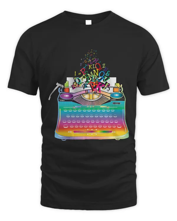 Colourful antique typewriter for retro fans