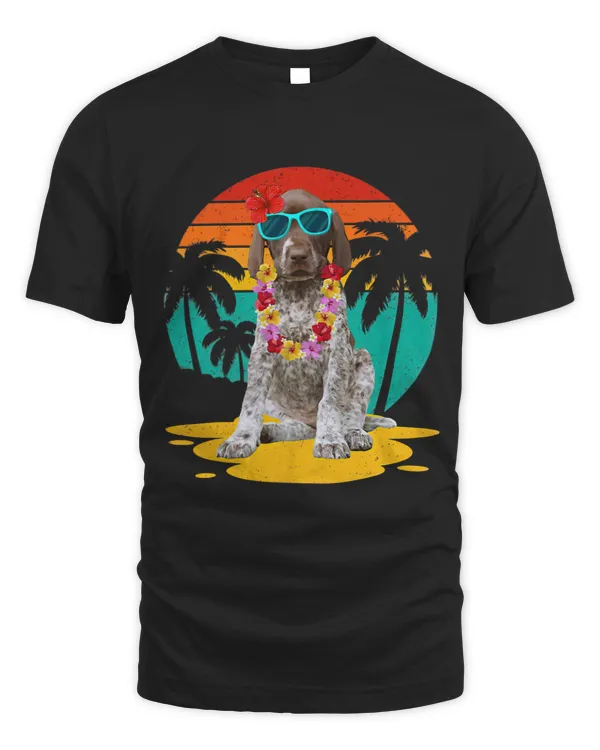 Vintage German Short Pointer Lover Wearing Sunglasses Hawaii