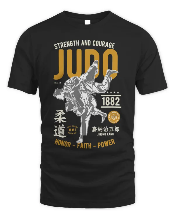 Judo Judoka Motif - Strength And Courage