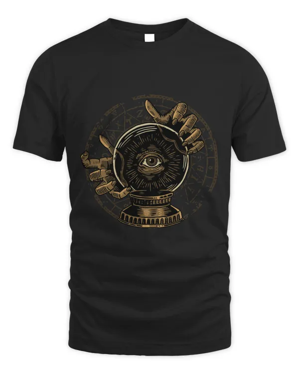 Fortune Teller Gypsy Illuminati Crystal Ball Occult Psychic T-Shirt