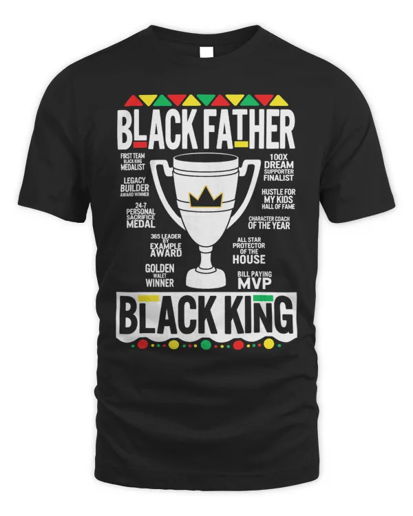 Black Father Fathers Day Husband Dad Daddy Black King BLM