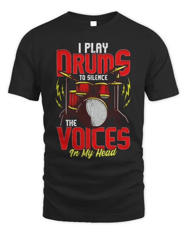 I Play Drums Funny Drummer Musician Band Drumming Gift