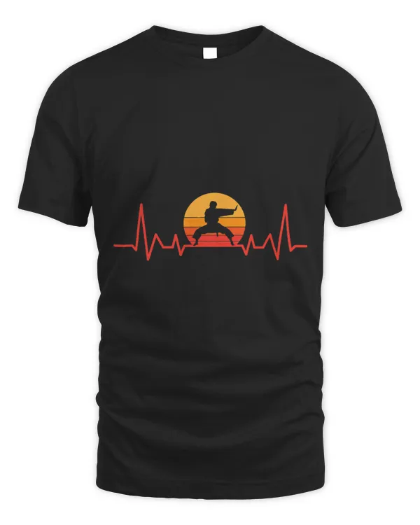 Vintage Heart Beats Karate Lover Karate Taekwondo Karate