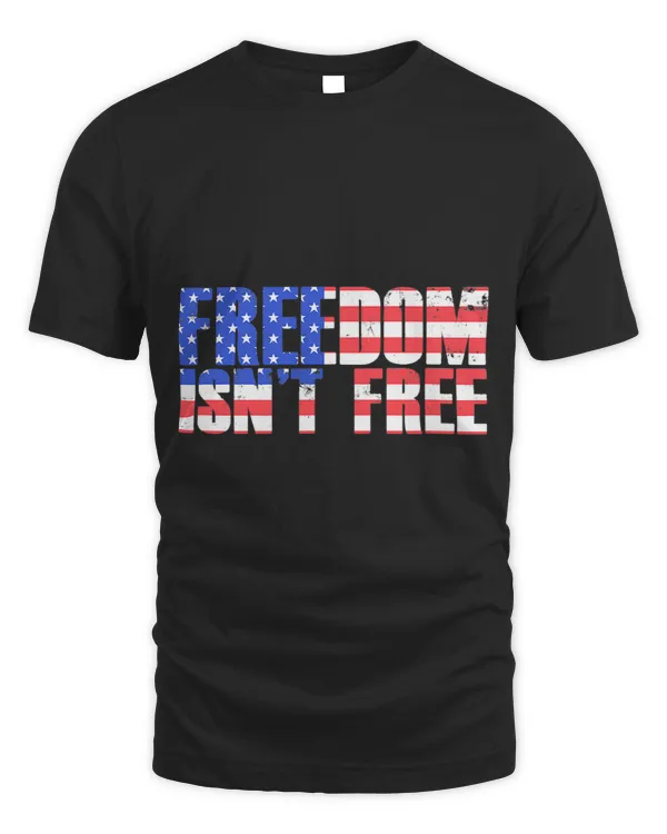 FREEDOM ISN'T FREE Patriotic Vintage USA American Flag