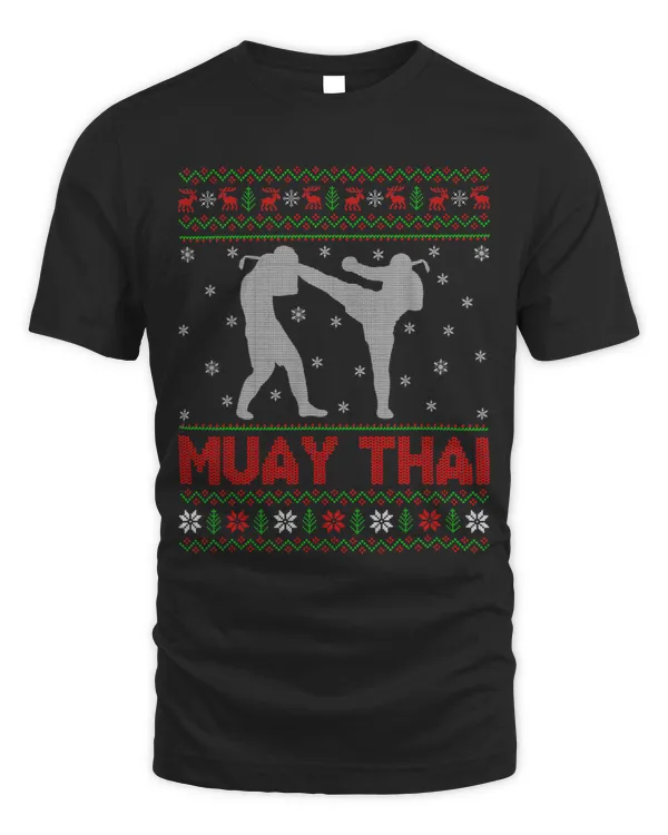 Muay Thai Martial Art Lover Xmas Ugly Christmas Muay Thai