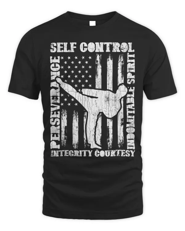 Taekwondo USA Funny Black Belt Kung Fu Martial Arts Graphic