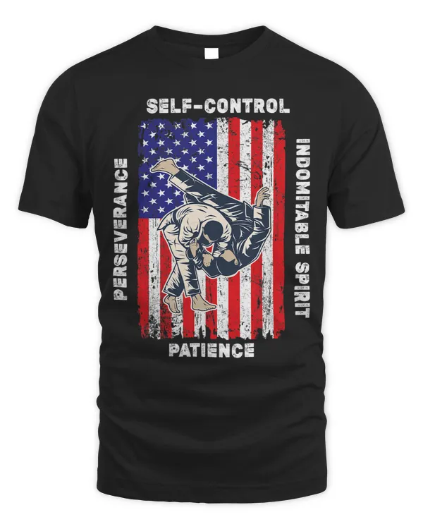 Judoist Martial Art Judo American Flag Gifts for Men Boy Kid