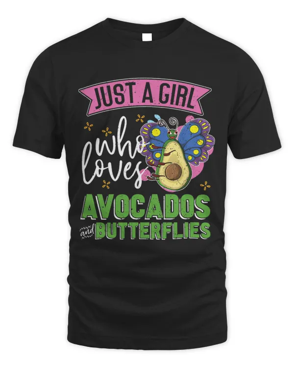 Insect Cute Animal Avocado Lover Girls Women Butterfly