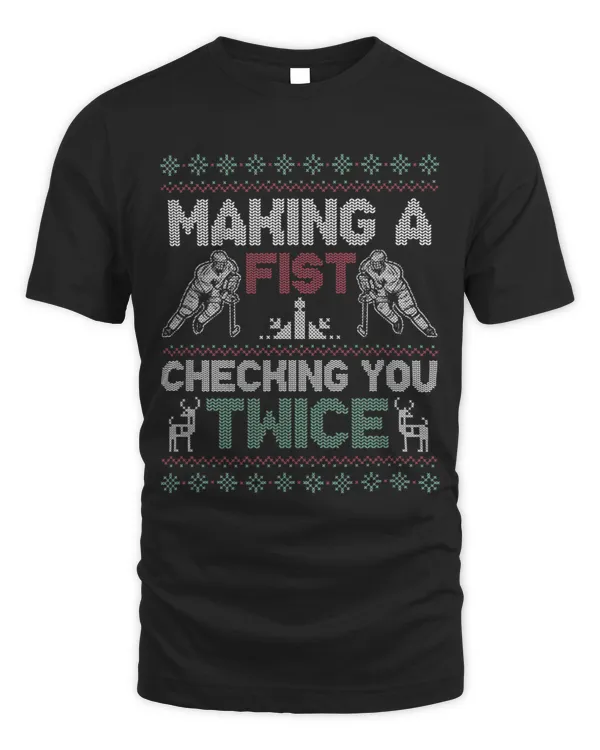 Making A Fist Checking You Twice Ugly Christmas Pajama Party