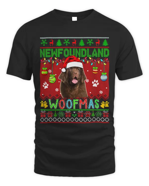 Newfoundland Christmas Woof Santa Newfoundland Dog Lover 40