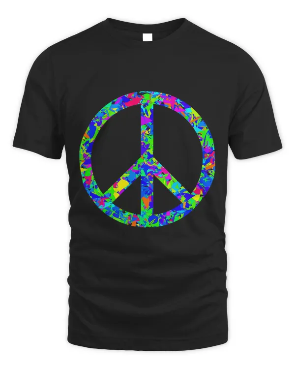 EDM Electronic Dance Rainbow Peace Sign Rave
