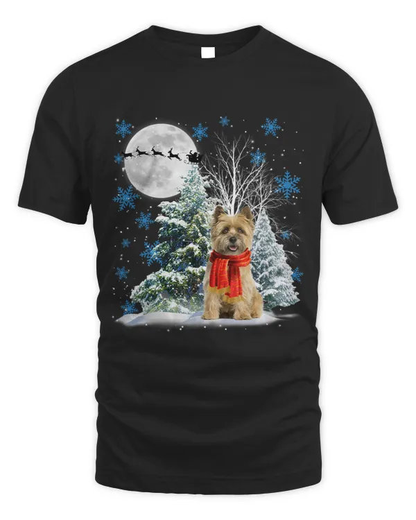 Cairn Terrier Under Moonlight Snow Christmas Pajama 137