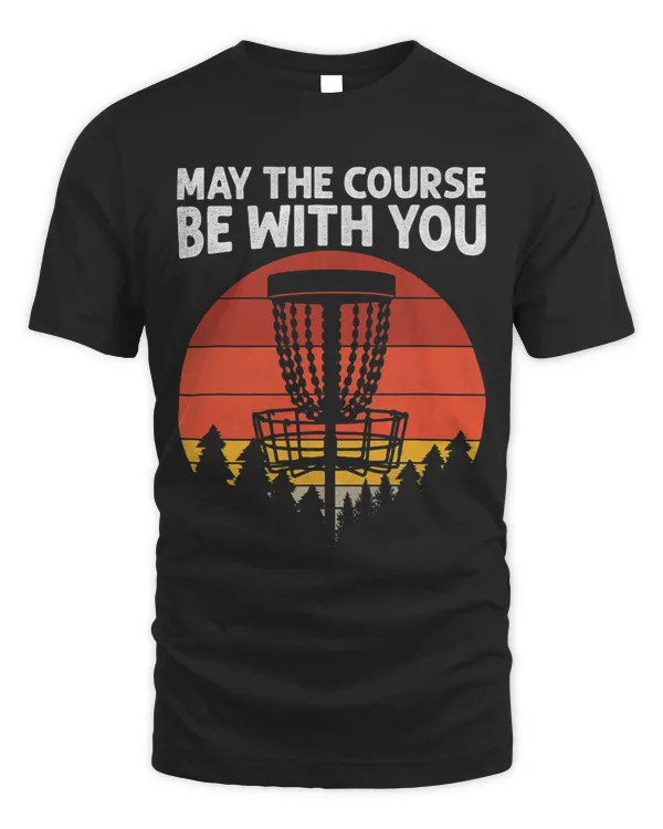 May The Course Be With You Vintage Retro Disc Golf Frisbee